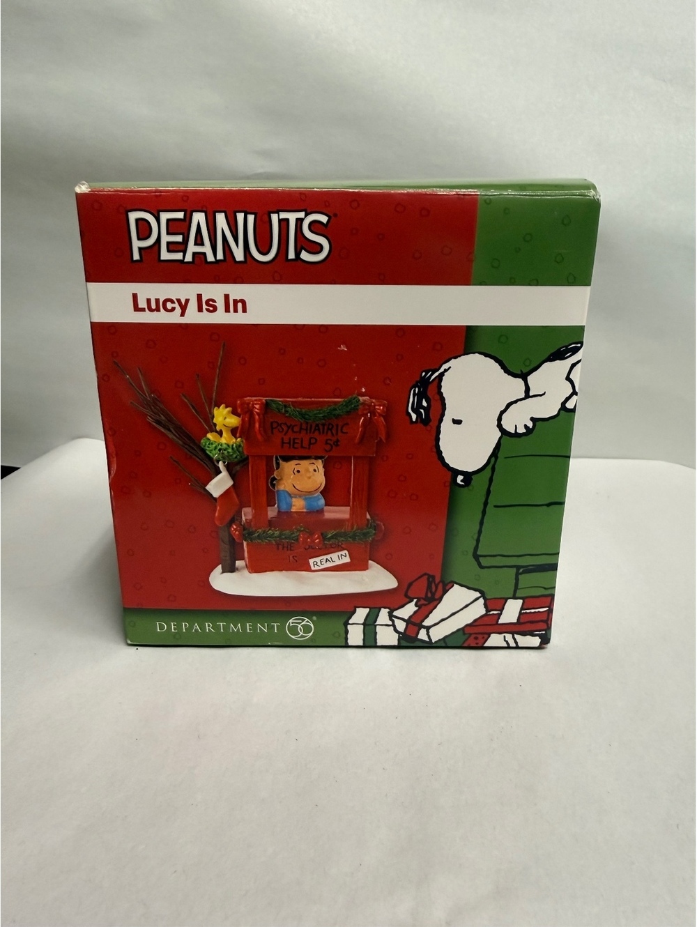 Department 56 Peanuts Lucy Is In Psychiatric Help 5¢ Christmas Figurine 2015